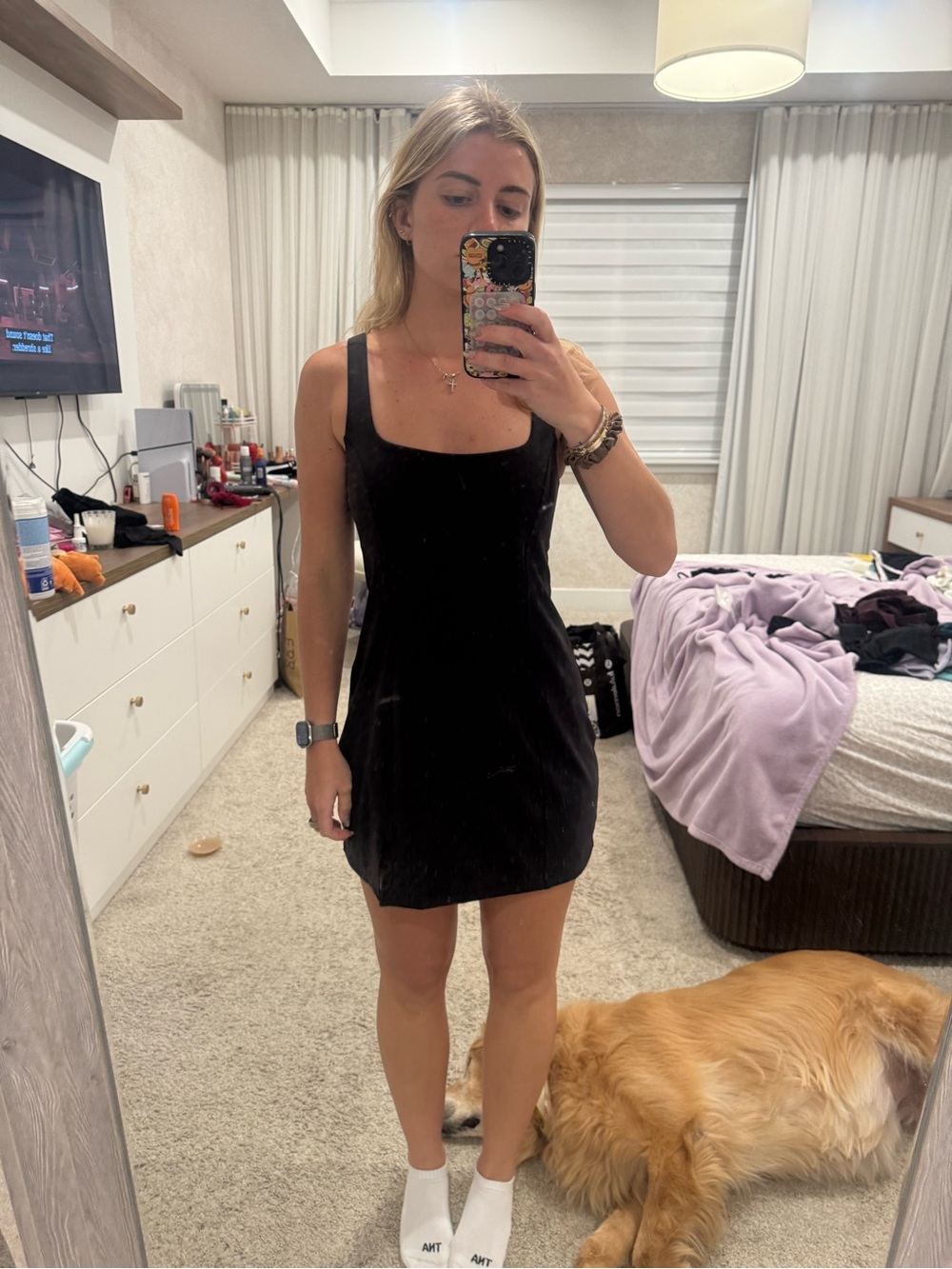 Lululemon Wunder Under Smoothcover Dress in Black